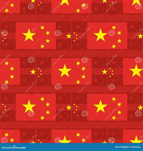 China Five Star Flag Icon Seamless Pattern Stock Vector - Image: 67326803