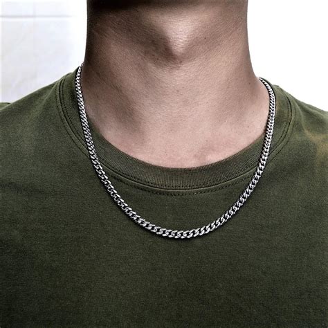 Stainless Steel Italian Thin Cuban Chain For Men/boys Neck Price in ...