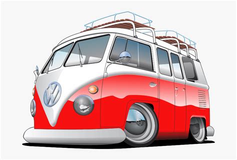 Vw Splitty - Cartoon Vw Bus Drawing, HD Png Download , Transparent Png Image - PNGitem