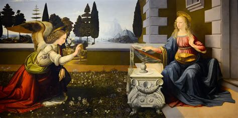 The Annunciation, Da Vinci the Annunciation, Leonardo Annunciation