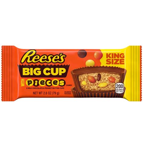 Reese's Stuffed with Pieces Big Cup Milk Chocolate & Peanut Butter King Size Candy - Shop Candy ...