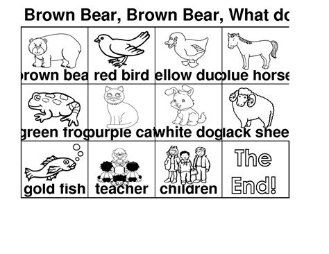 Brown Bear Coloring Page Eric Carle - Coloring Home