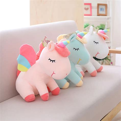 Unicorn Plush Toy Cute Unicorn Doll Cute Animal Stuffed Unicornio Soft Pillow Baby Kids Toys for ...