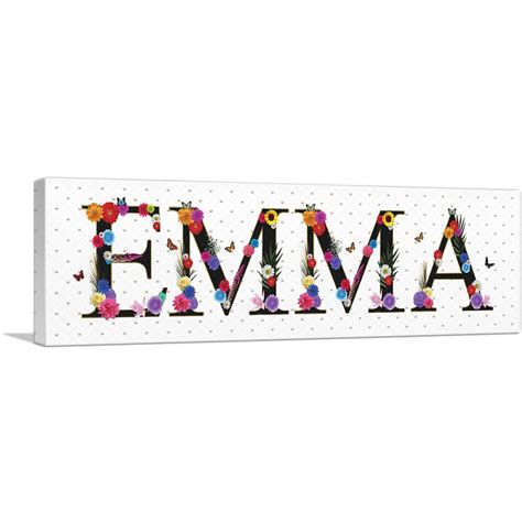 ARTCANVAS Emma Girls Name Room Decor Canvas Art Print | Etsy