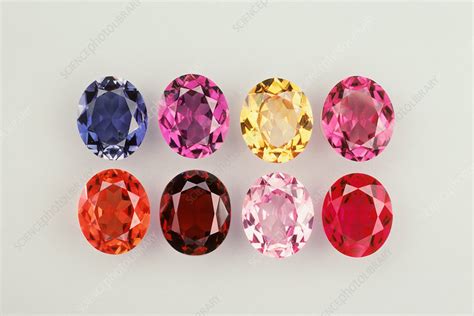 Synthetic Corundum Gemstones - Stock Image - C001/4140 - Science Photo Library