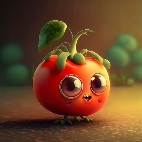 Premium Photo | Adorable tomato animated character