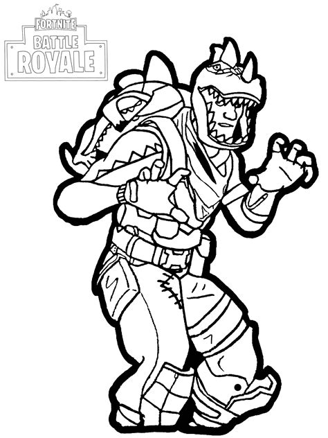 Fortnite Battle Royale : Rex - Fortnite Battle Royale Coloring Pages for Kids