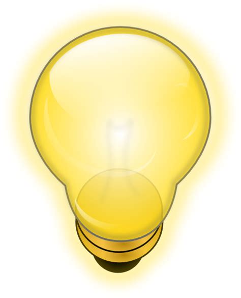 Glowing Light Bulb Clip Art at Clker.com - vector clip art online, royalty free & public domain