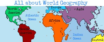 World Continents & Oceans Games - geography online games