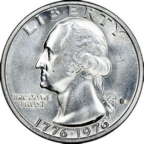 1776-1976 S Silver 25C MS Washington Quarters | NGC