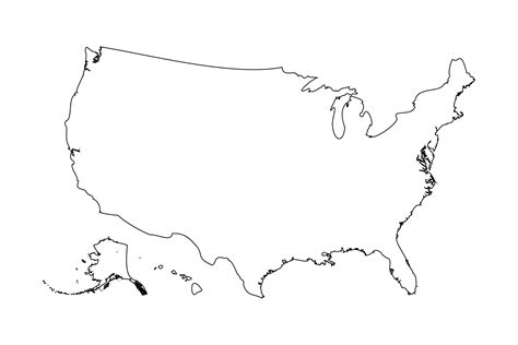 Usa Map Outline Vector Art, Icons, and Graphics for Free Download