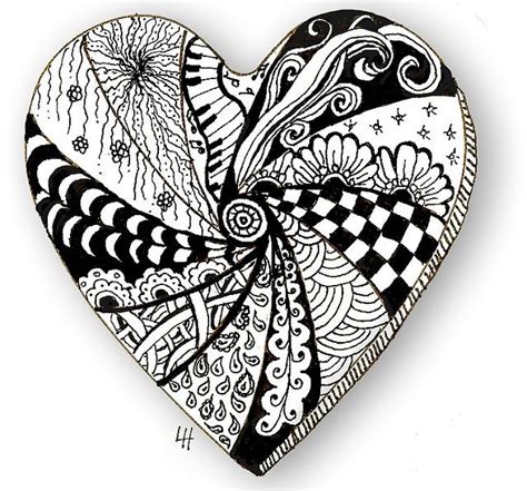 LH-heart | Flickr - Photo Sharing! Zentangle Drawings, Doodles ...