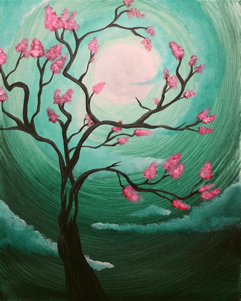 20+ Easy Acrylic Cherry Blossom Painting Pics - Paint