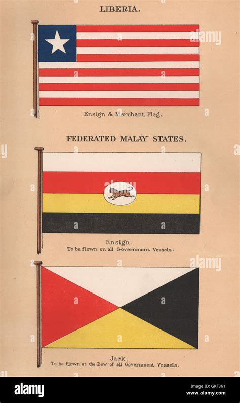 FEDERATED MALAY STATES. Ensign & Jack- Government Vessels. LIBERIA ...