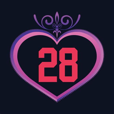 Love sign design with Number 28 26126349 Vector Art at Vecteezy