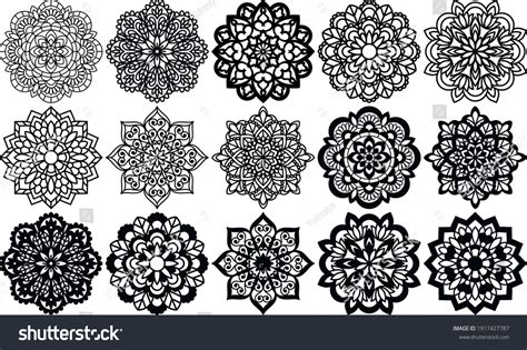 Mandala Templates Paper Vinyl Laser Cutting Stock Vector (Royalty Free) 1917427787 | Shutterstock