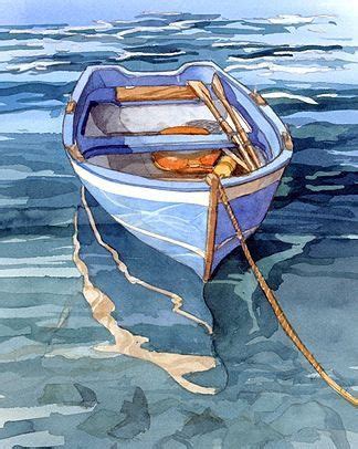 Pin on Art | Reflection art, Watercolor boat, Boat painting