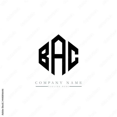 BAC letter logo design with polygon shape. BAC polygon logo monogram. BAC cube logo design. BAC ...