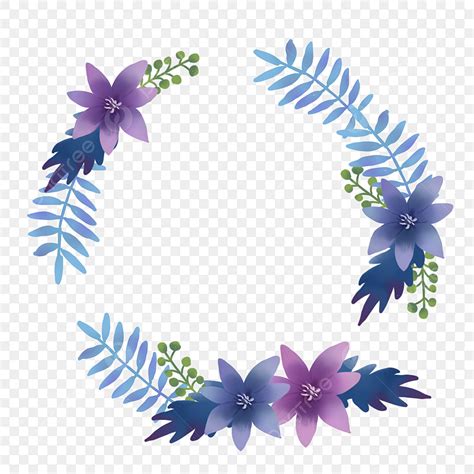 Blue Flower Border Clipart | Best Flower Site