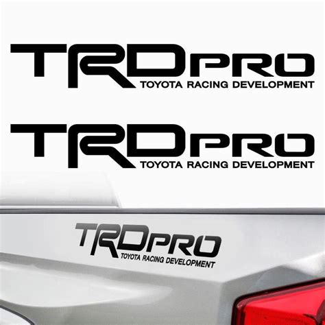 TRD PRO Toyota Tacoma Tundra Racing Bed Side 2 Decals Stickers PreCut Vinyl | Pegatinas para ...