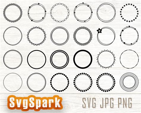 CIRCLE FRAME Svg Circle Svg Bundle Circle Monogram Svg - Etsy Canada