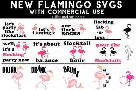 Free Flamingo SVG Files for Cricut and Silhouette - Ruffles and Rain Boots