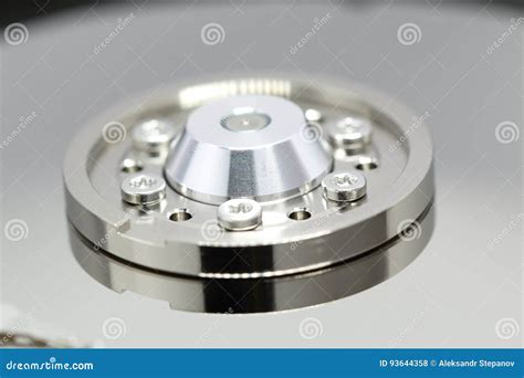 Spindle of the Hard Disk Drive Stock Photo - Image of closeup, industry: 93644358