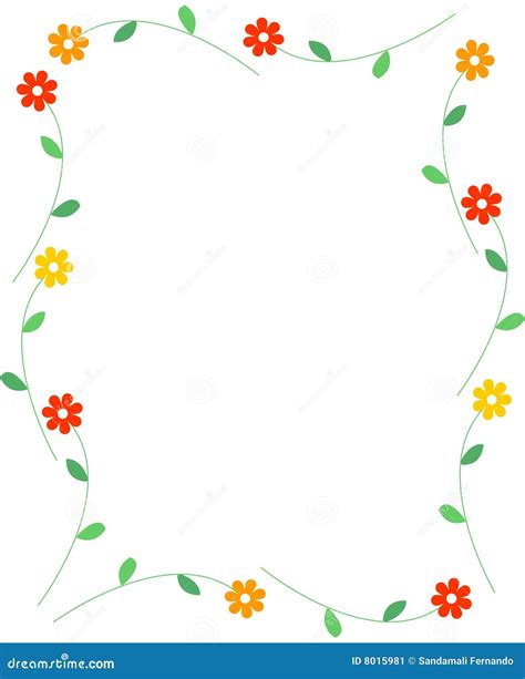 Spring flowers border stock vector. Image of background - 8015981