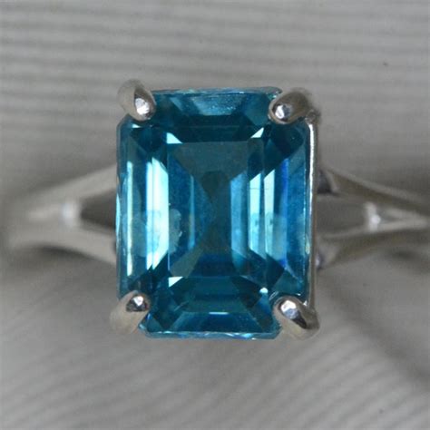 Blue Zircon Ring - Etsy