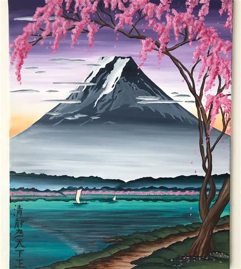 Mt Fuji Artwork . Japanese Art - Etsy | Zeichnung