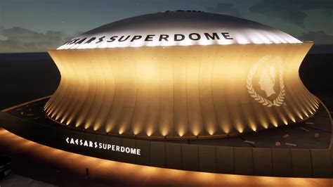 Caesars Superdome 3D rendering fly-over