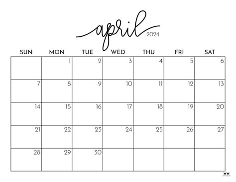 Cute April 2024 Calendar Printable - Bekki Carolin