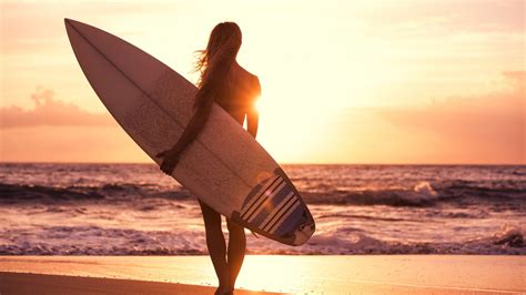 Wallpaper Surfing, girl, beach, sun, sea, Sport #11219