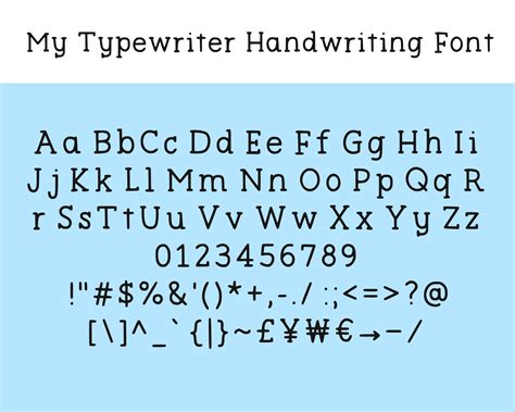 Typewriter Style Handwritten Font Ttf & Otf Digital Download | Etsy