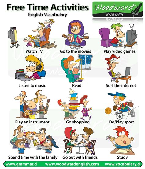 Free Time Activities - Leisure English Vocabulary