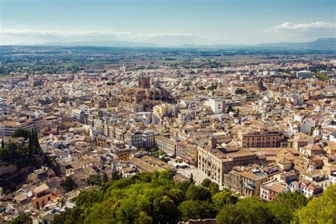 Panorama of Granada City, Spain Stock Image - Image of hillside, daybreak: 41215761