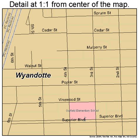 Wyandotte Michigan Street Map 2688900