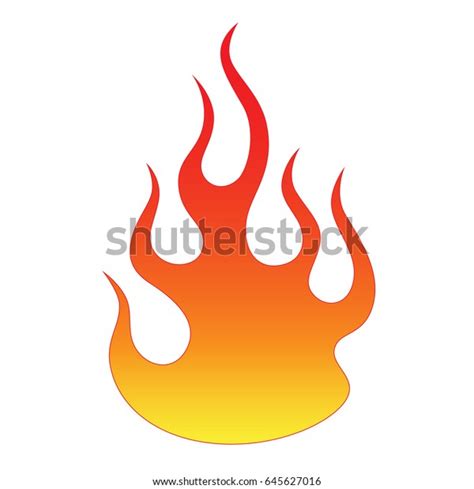 Flame Fire Vector Tribal Flames Vector Stock Vector (Royalty Free) 645627016