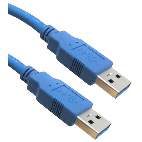 3ft USB 3.0 Cable, Blue, Type A to Type A, Male/Male