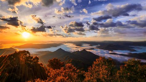 nature, Mountain, Sunset, Landscape, Trees, Forest Wallpapers HD / Desktop and Mobile Backgrounds