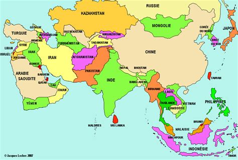 Mapa De Asia Con Nombres