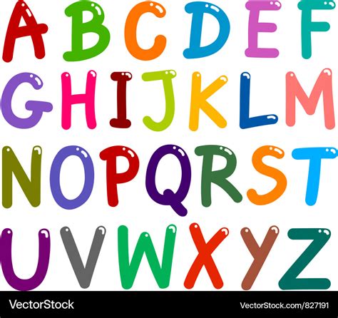 Colorful capital letters alphabet Royalty Free Vector Image