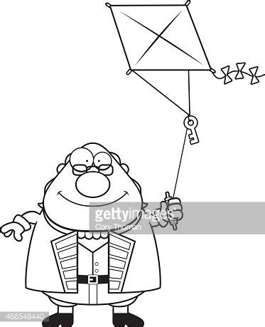 Cartoon Ben Franklin Kite Stock Clipart | Royalty-Free | FreeImages