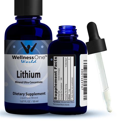 Buy One Lithium Supplements Drops - Ionic Liquid Lithium Brain Supplement for Natural Calm, Mood ...