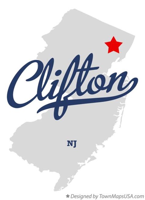 Map of Clifton, NJ, New Jersey