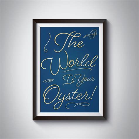 The World is Your Oyster Print Wall Art - Etsy