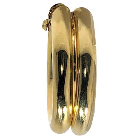 Vintage Cartier 18k Yellow Gold Earrings Estate Jewelry at 1stDibs