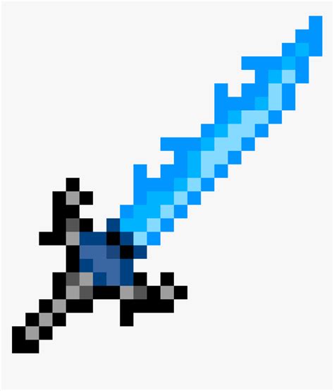 Gold Minecraft Sword Pixel Art