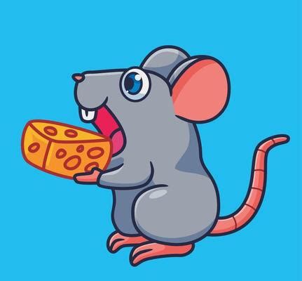 Mouse Eating Cheese Vector Art, Icons, and Graphics for Free Download