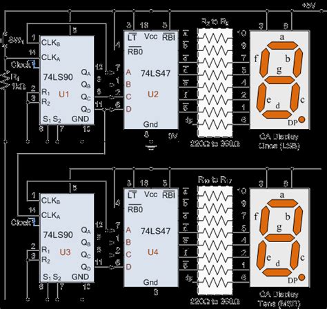 Object Counter With 7 Segment Display Circuit Diagram Segmen